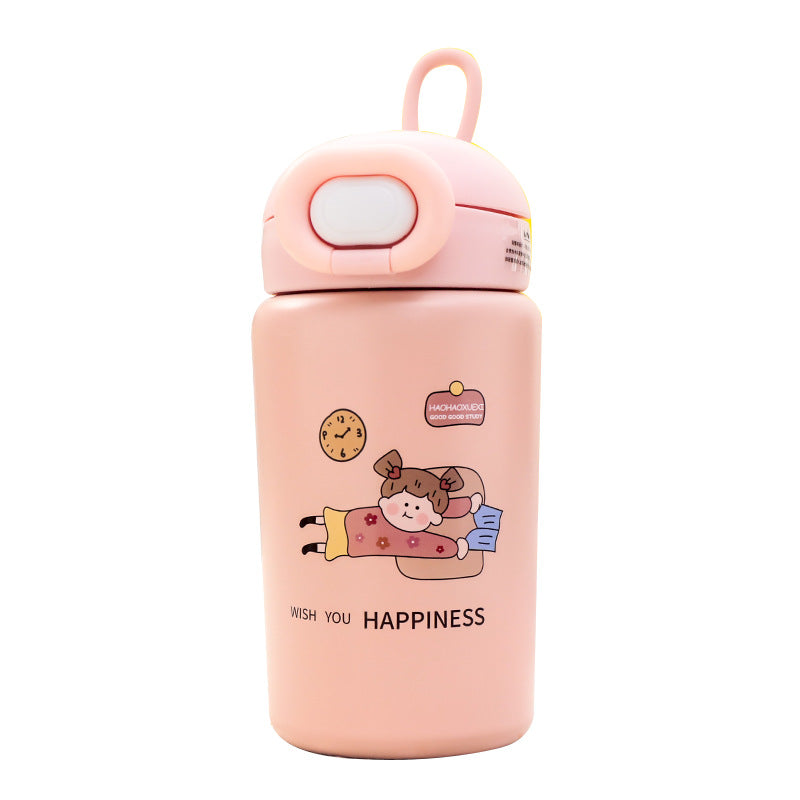 Damen Isolierte Trinkflasche mit praktischem Druckverschluss und Tiermotiv Karnz