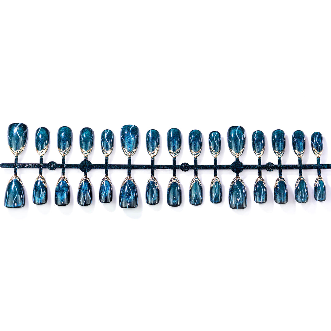 Funkelnd Elegantes Press-On Nagelkunstset