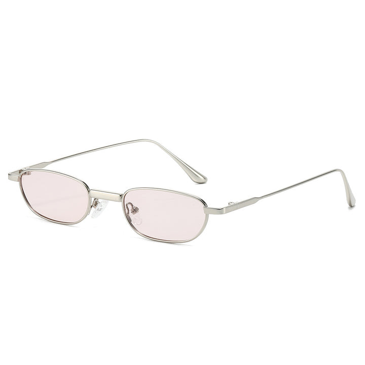 Schlanke Minimalistische Oval Sonnenbrille Karnz