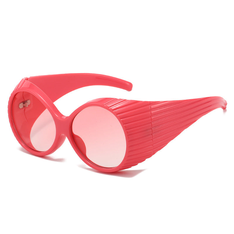 Damen Extravagante Sonnenbrille mit einzigartigem Wellendesign Karnz