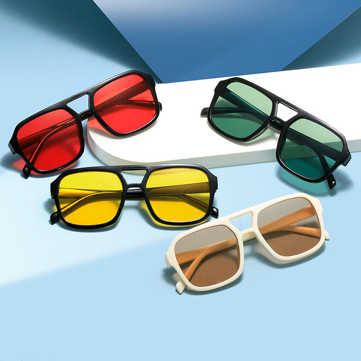 Klare Linse Quadratrahmen Sonnenbrille Karnz