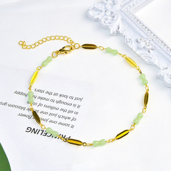 Elegante Edelstein Fußkette Karnz