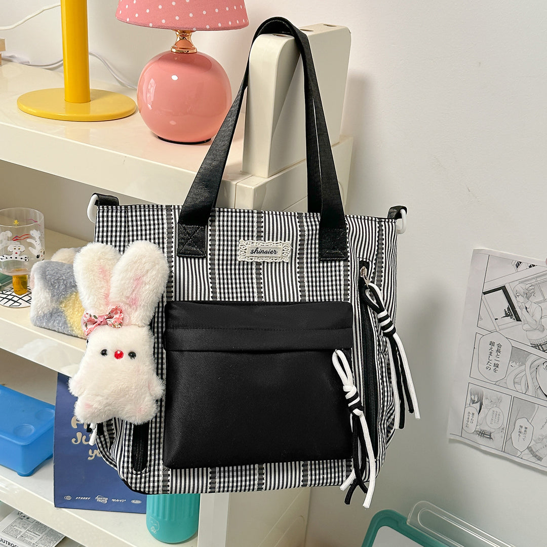 Multifunktionaler gestreifter Rucksack Karnz