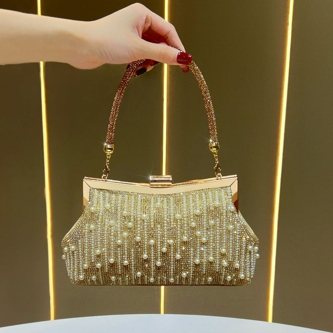 Perlenabendhandtasche