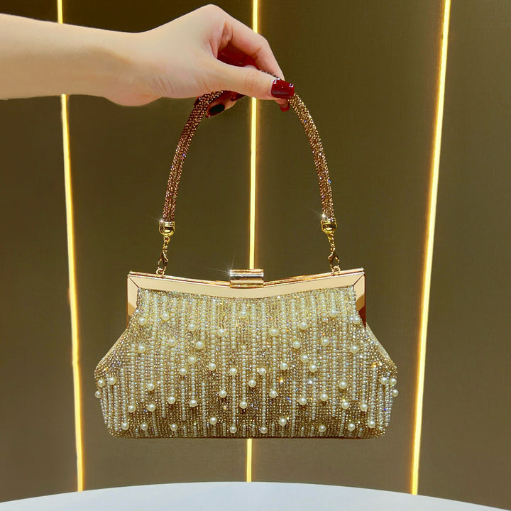 Perlenabendhandtasche