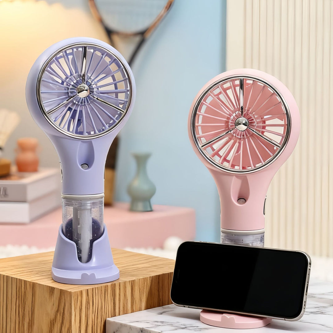 Unisex Tragbarer Sprüh-Handventilator mit USB-Ladefunktion und ergonomischem Design Karnz