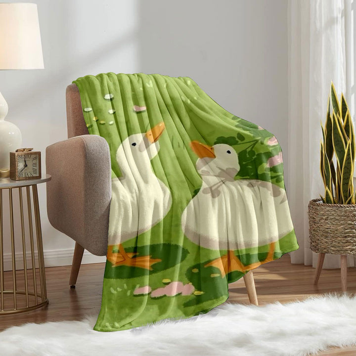 Launische Enten-Themen Fleece-Wurfdecke