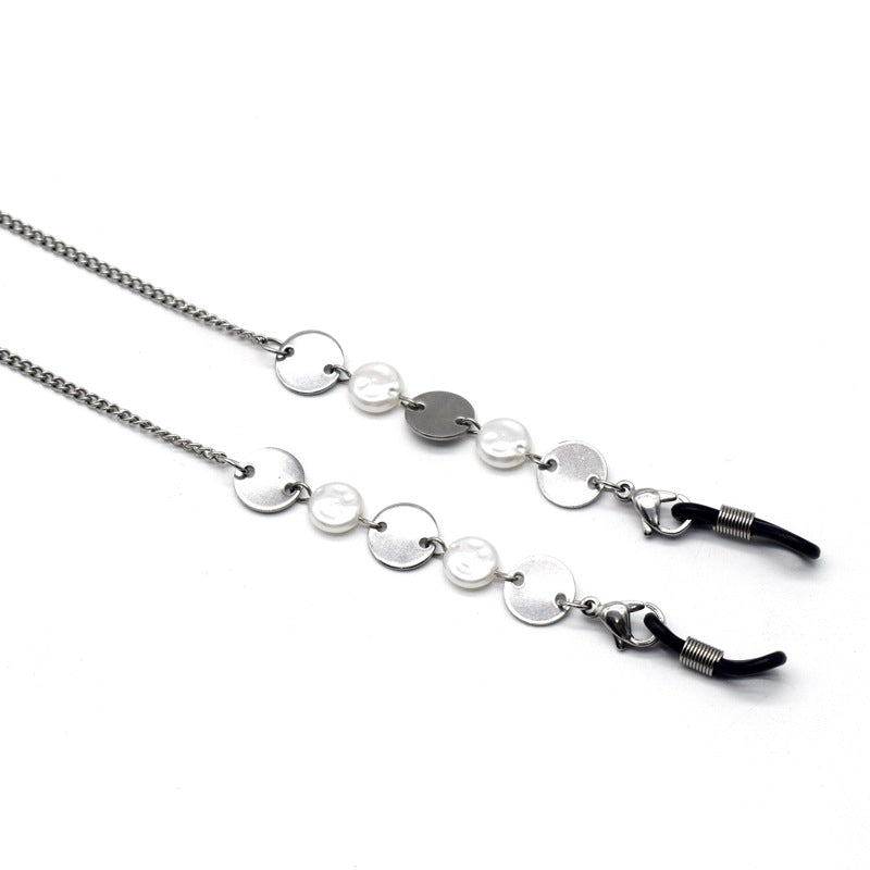 Eleganter Metallic Ketten-Brillenhalter Karnz