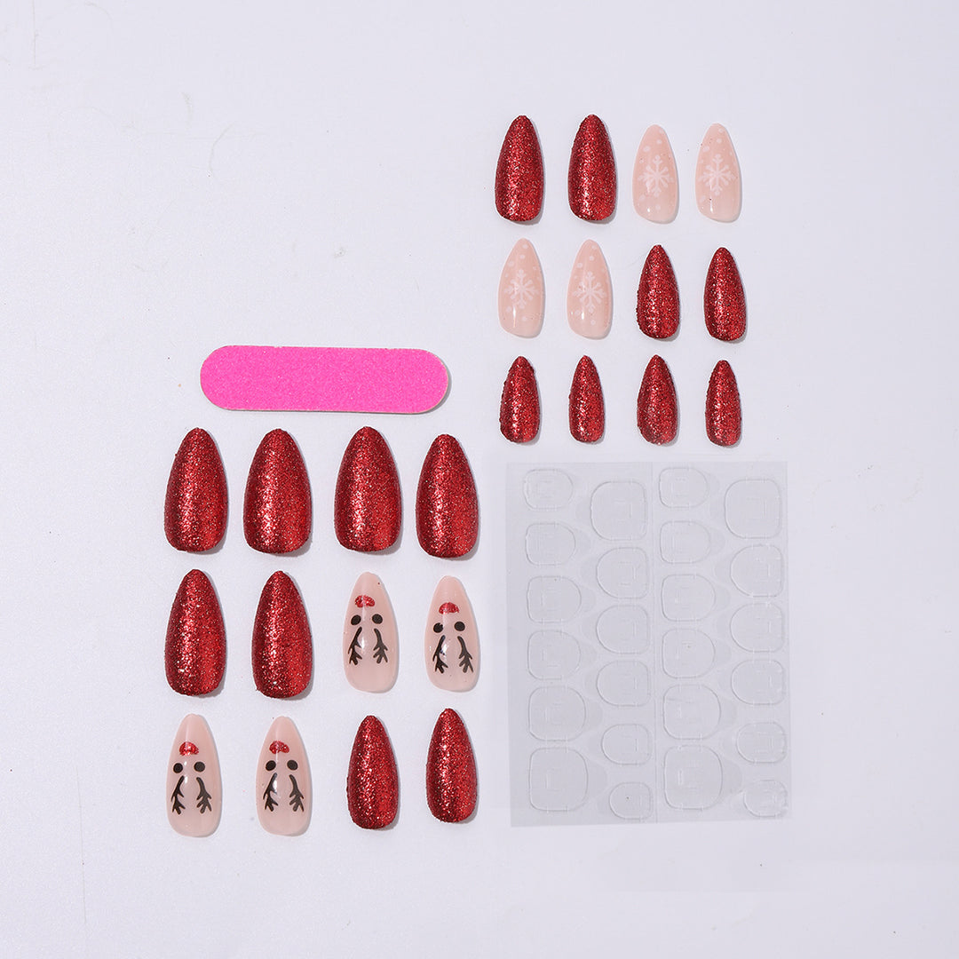 Kreatives Kunstnagelset mit funkelnden Glitzer- und festlichen Motiven Karnz