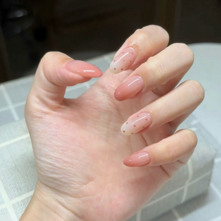 Glänzende Ombre Press-On Nagelverlängerungen Karnz