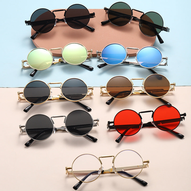 Damen Modische runde Sonnenbrille mit präzisem Metallrahmen Karnz
