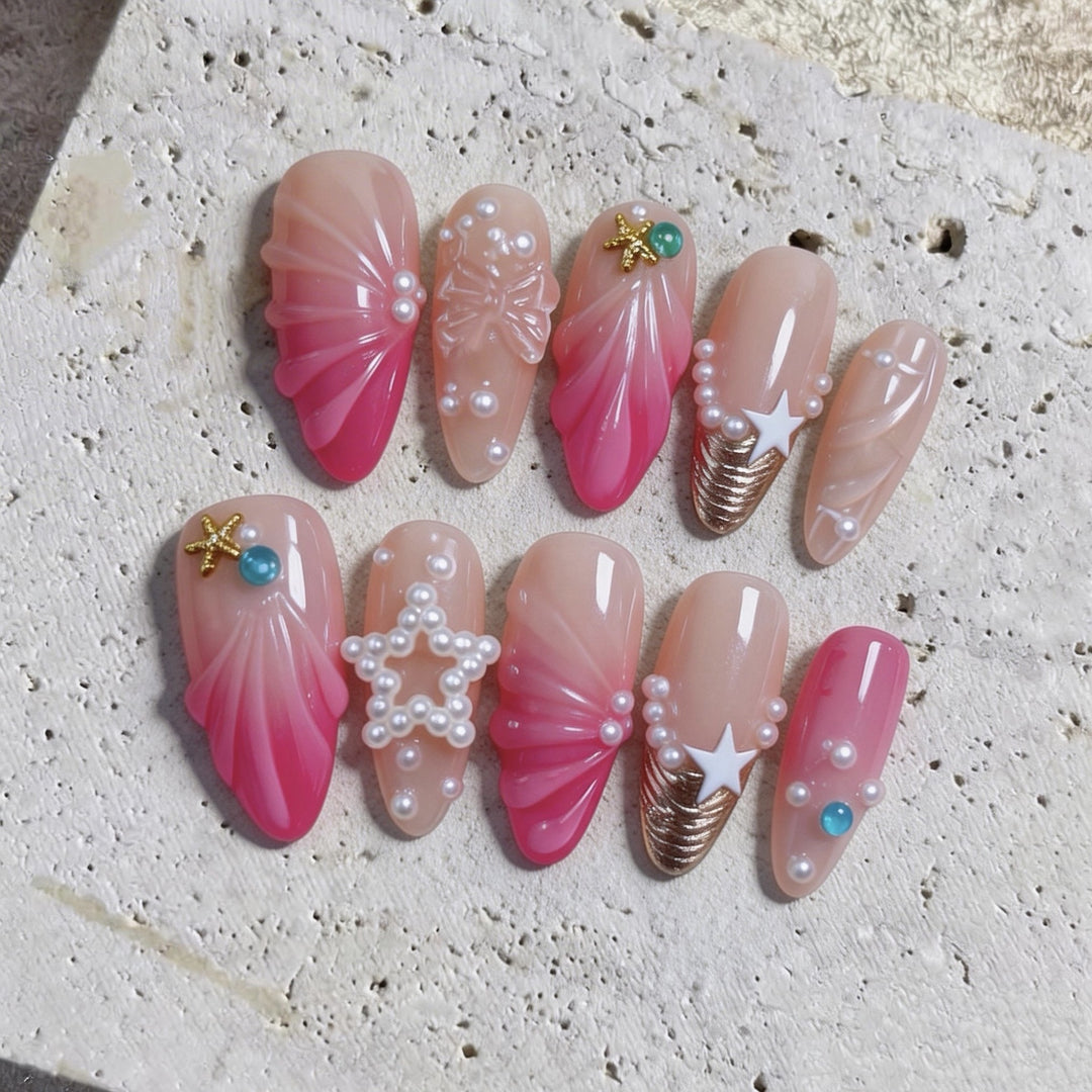 Dekorative 3D Nagelkunst Tipps Set