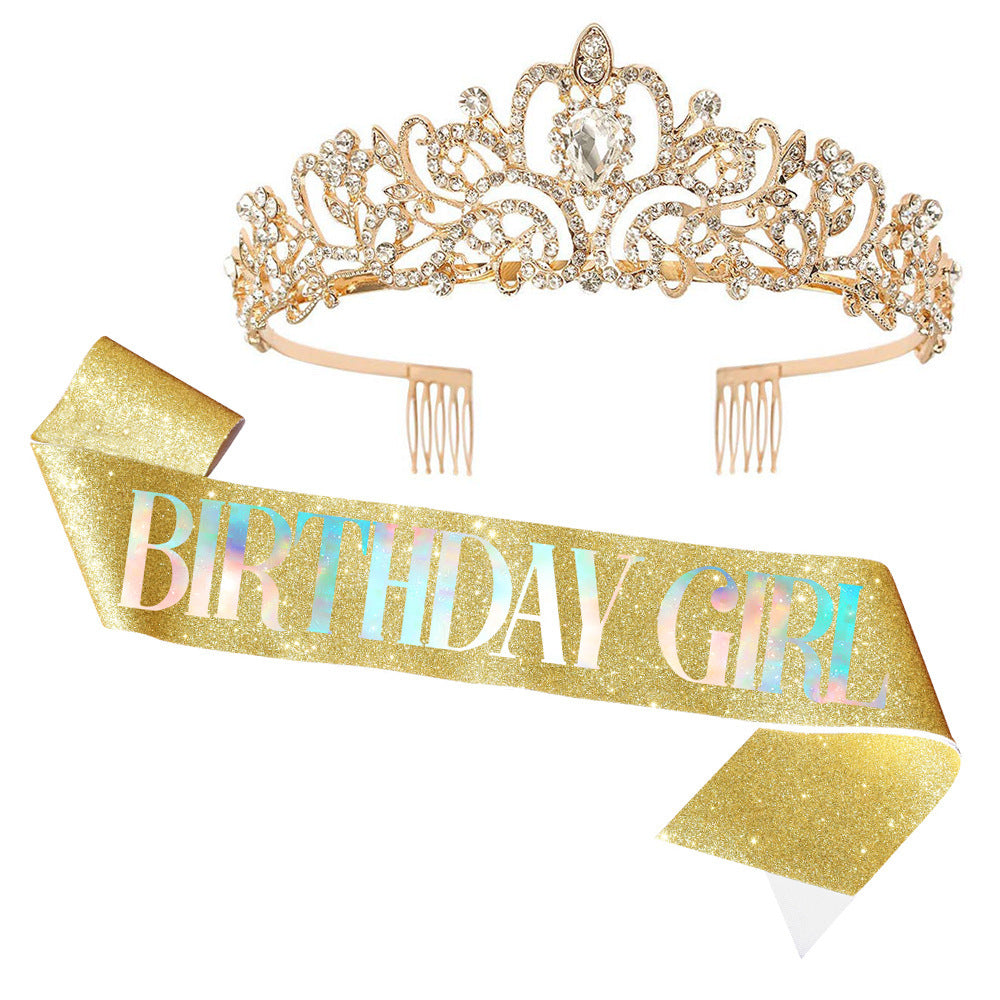 Damen Festliche Tiara mit schimmernden Strasssteinen Karnz