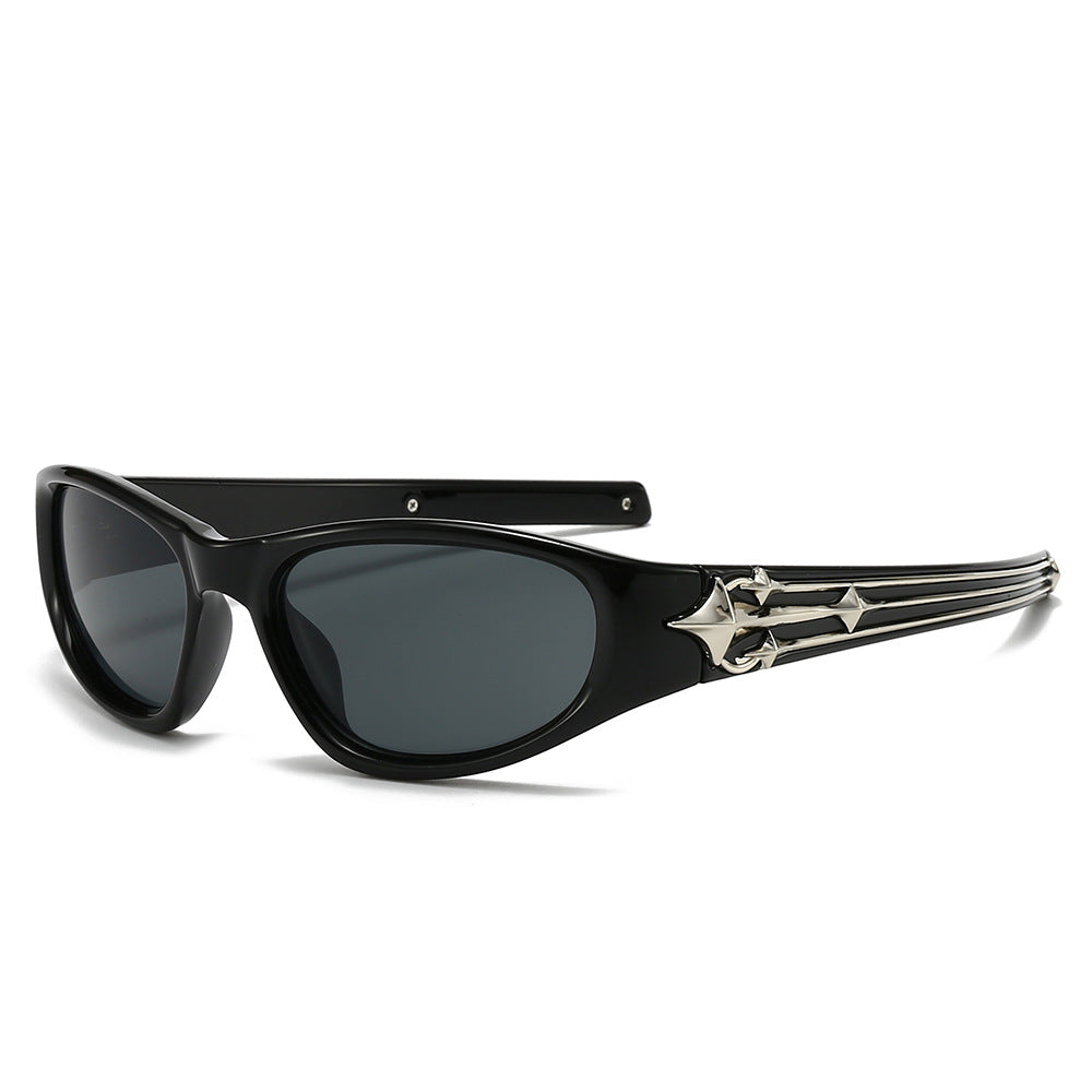 Damen Sportliche Sonnenbrille im modernen Design mit stylischem Metallrahmen Karnz