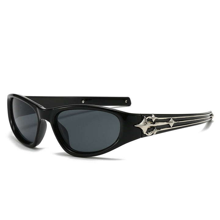 Damen Sportliche Sonnenbrille im modernen Design mit stylischem Metallrahmen Karnz