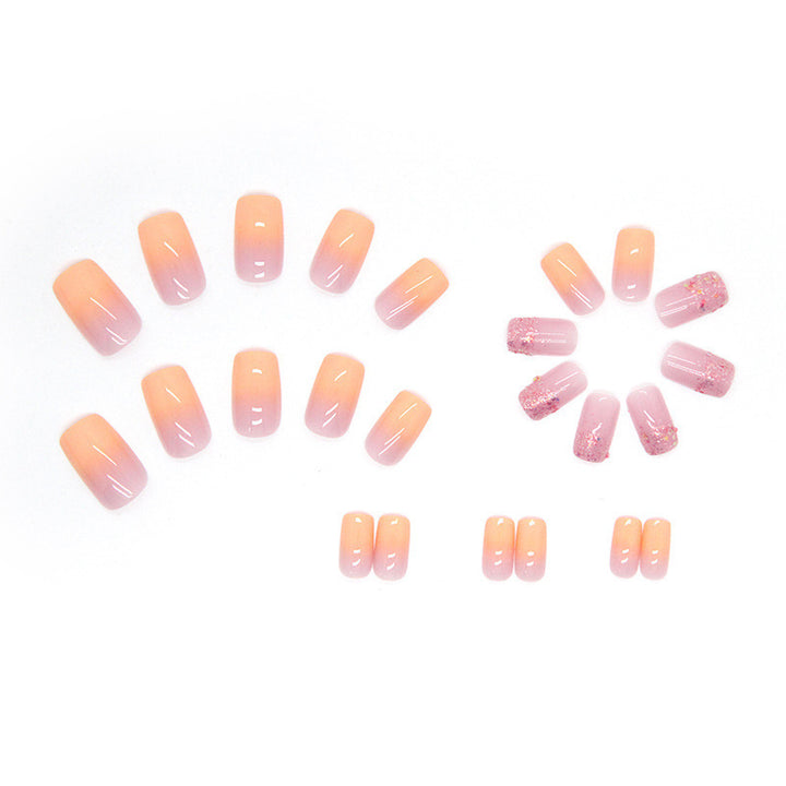 Elegante Ombre Press-on-Nagelerweiterungen Karnz