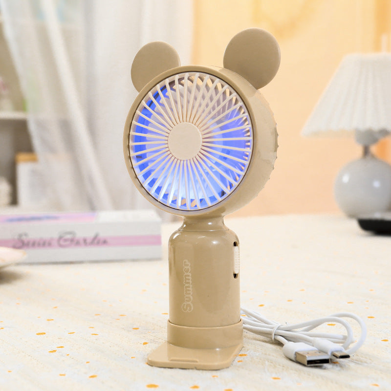 Damen Tragbarer LED-Handventilator im kreativen Tierdesign Karnz