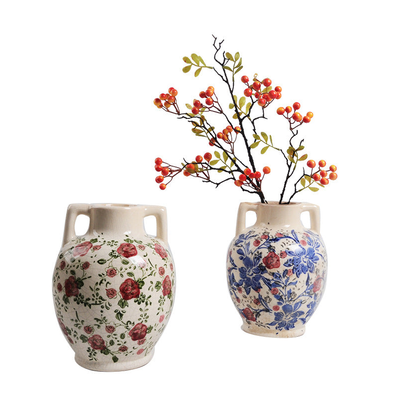 Florale Keramik Blumentopf Karnz