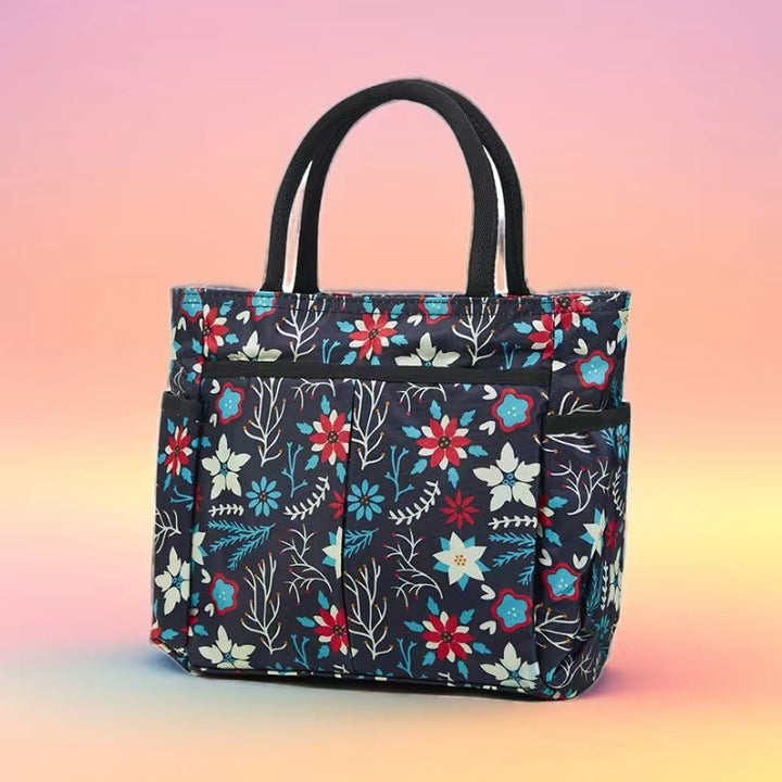 Multi-Pocket Candy Print Tote Bag Karnz