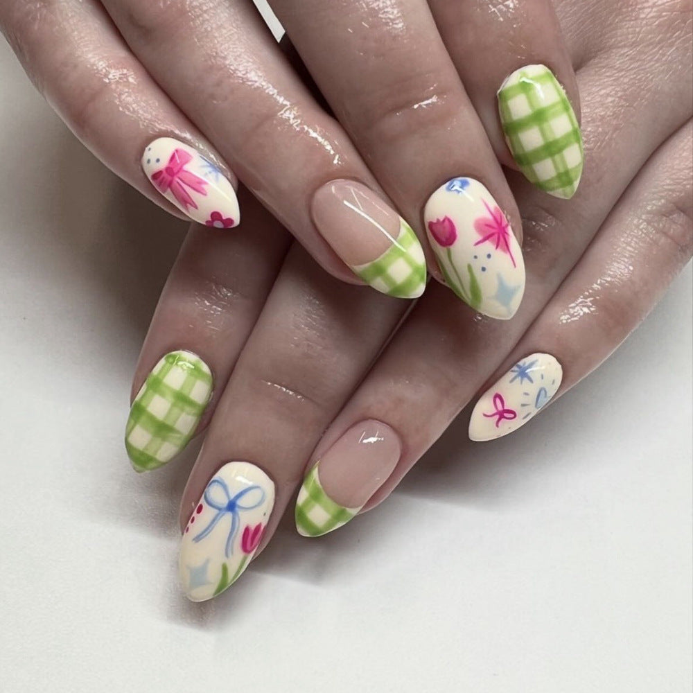 Floral Art Gel Press-On Nägel Karnz
