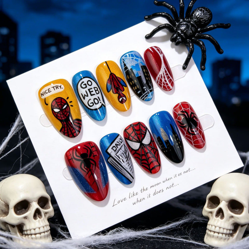 Comic-inspirierte Press-On Nagelkunst Set