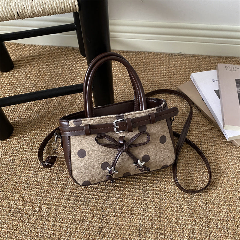 Polka Dot Mini-Handtasche mit Crossbody-Träger