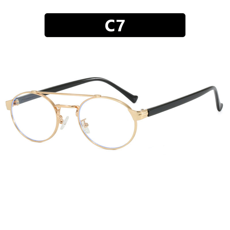 Damen modische Sonnenbrille im stilvollen runden Design mit goldenen Akzenten Karnz