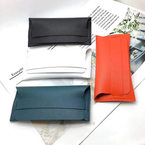 Faltbare synthetische Leder Sonnenbrille Etui Karnz