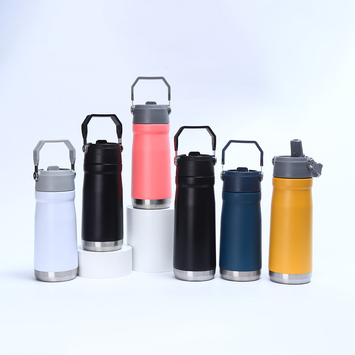 Damen Praktische Isoliertrinkflasche mit klappbarem Tragegriff Karnz