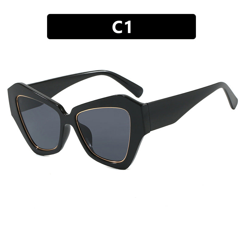 Damen trendy Cat-Eye Sonnenbrille mit elegantem Rahmen und UV-Schutz Karnz