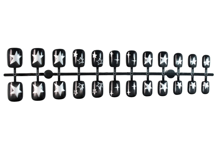 Kunstnagelset mit elegantem Sternen-Design Karnz
