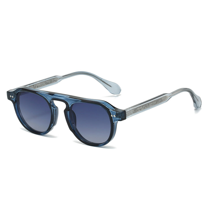 Retro-inspirierte übergroße runde Sonnenbrille Karnz