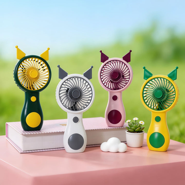 Damen Tragbarer Handventilator mit niedlichem Katzenmotiv Karnz