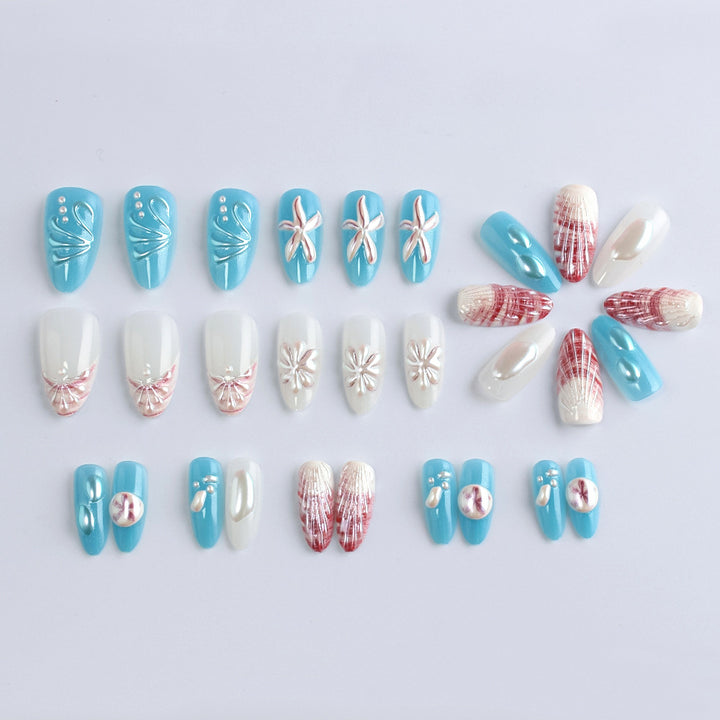 Ozean-inspiriertes Gel-Nagelkunst-Set Karnz
