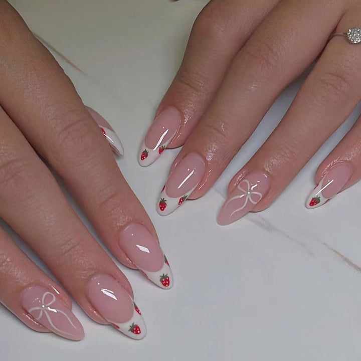Erdbeer Design Acryl Nagelkunst Set