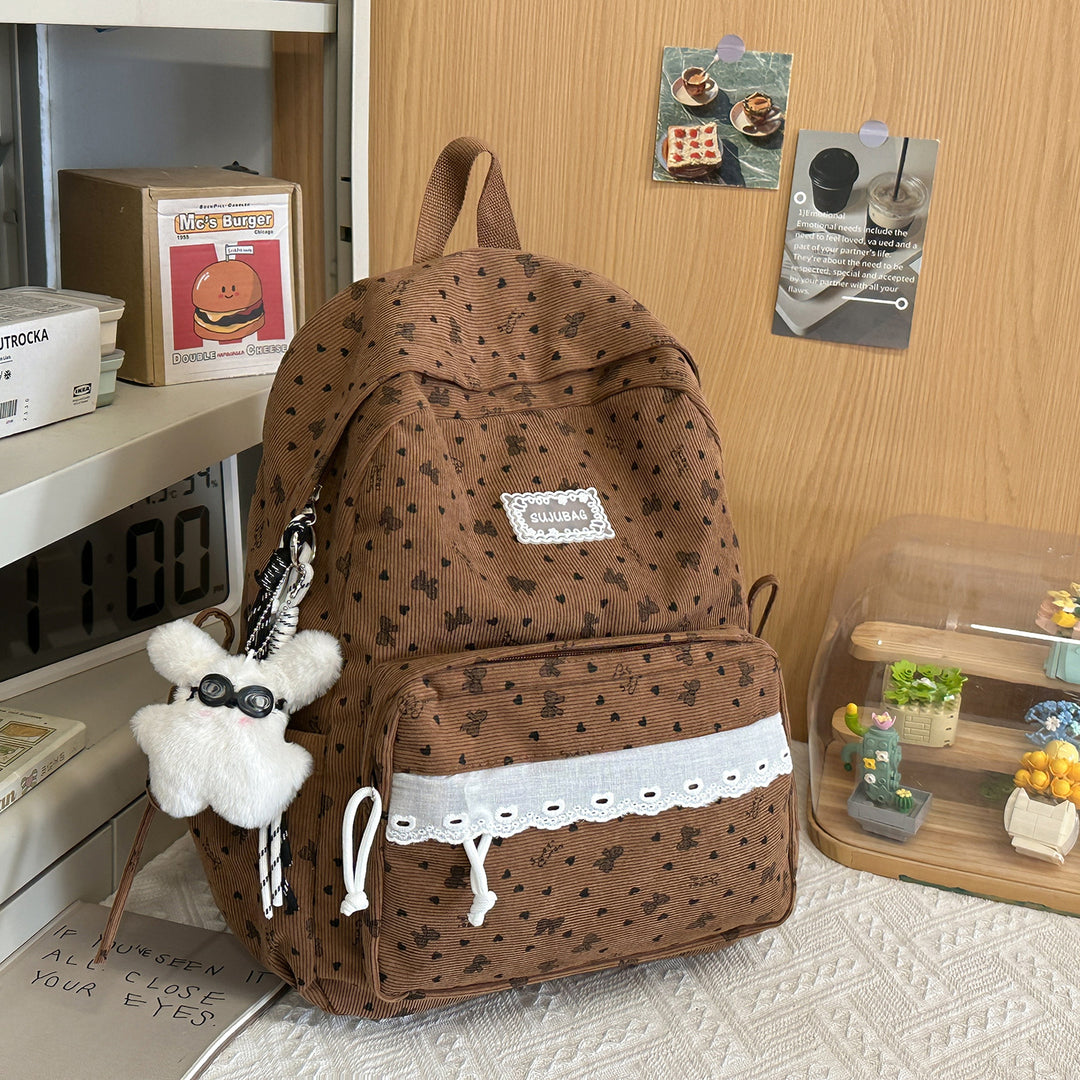 Blumenmuster Schulrucksack