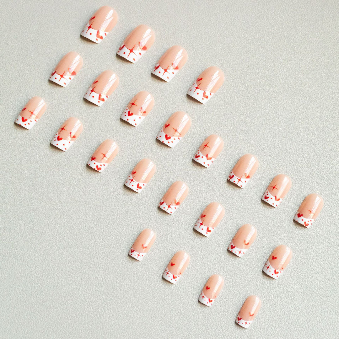 Romantische Herz-Themen Nagelkunst