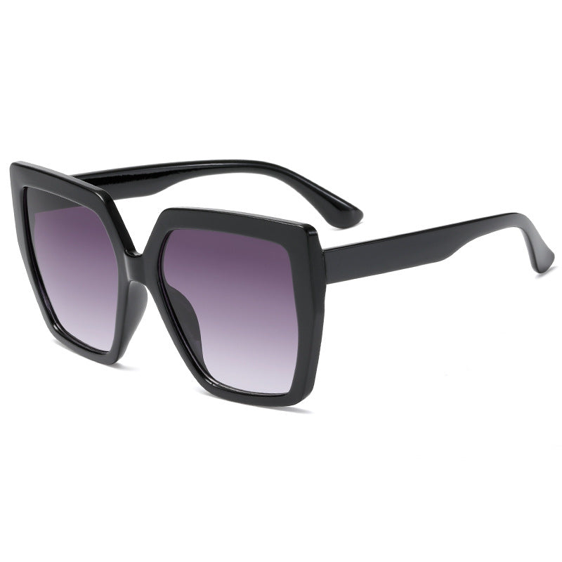 Damen modische transparente Sonnenbrille mit quadratischen Gläsern Karnz