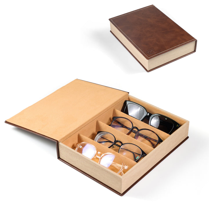 Premium Leder Brillenaufbewahrungsbox Karnz