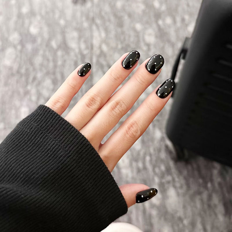 Künstlerisches katzenmotiviertes Press-On-Nagelkunstset Karnz