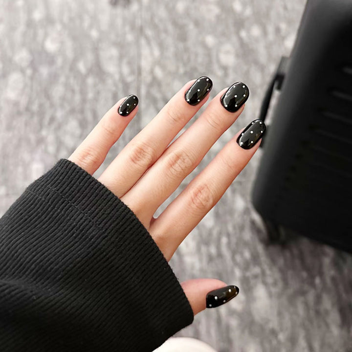 Künstlerisches katzenmotiviertes Press-On-Nagelkunstset Karnz