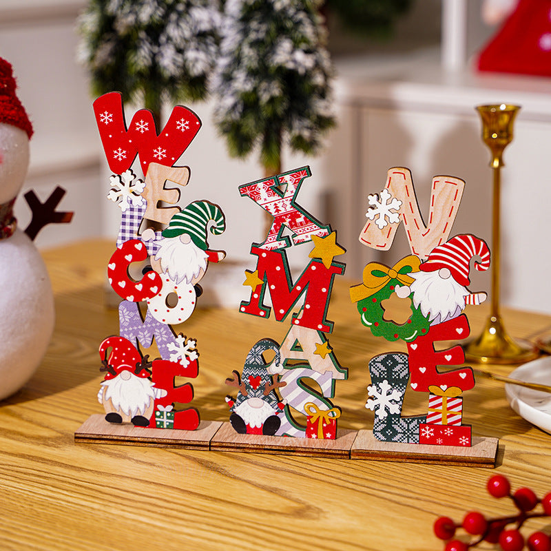 Weihnachtsdekorationsfigur im niedlichen Gnome-Design Karnz