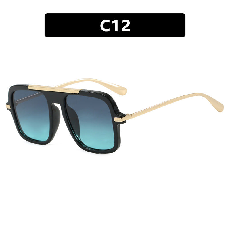 Damen quadratische Sonnenbrille mit luxuriösem Metallrahmen und robusten Gläsern Karnz