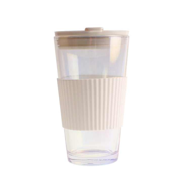 Damen multifunktionale Trinkbecher mit integriertem Silikonüberzug und hygienischem Deckel Karnz