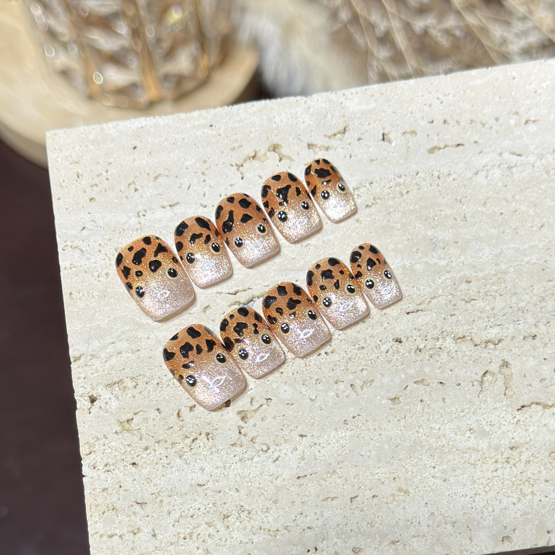 Tierdruck Press-On Nagelkunst Set