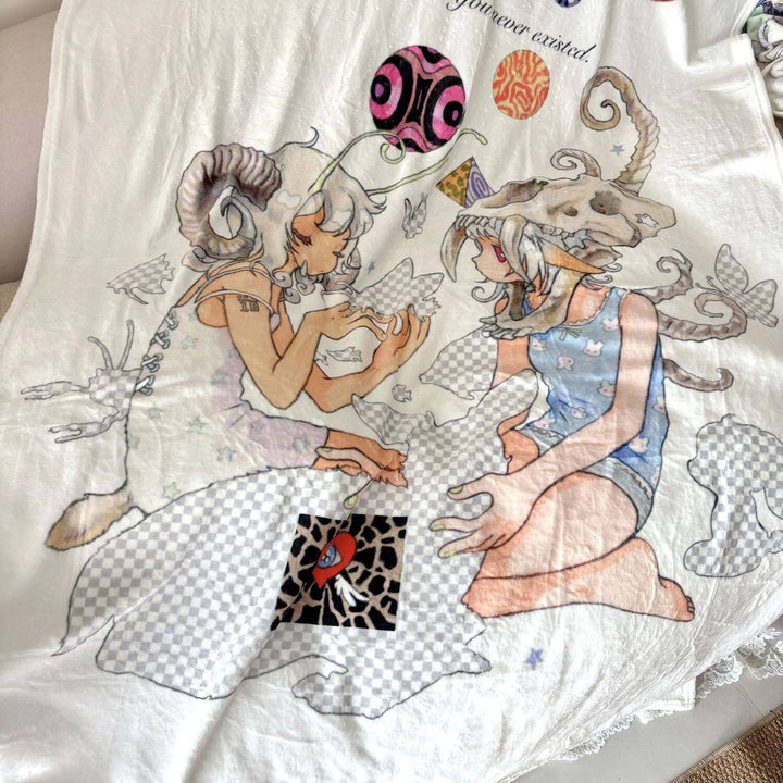 Premium Cartoon-Themen Fleece-Wurfdecke