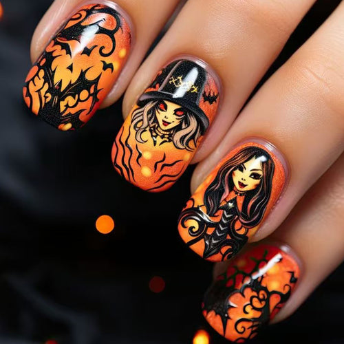 Kreative Kunstnägel Im Halloween-Stil Karnz