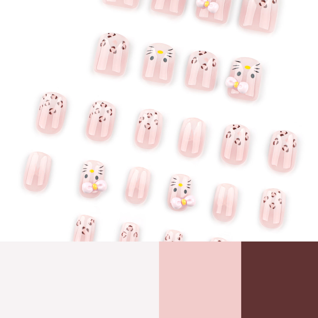Künstliche Nagelkunst mit niedlichen Tiermotiven Karnz