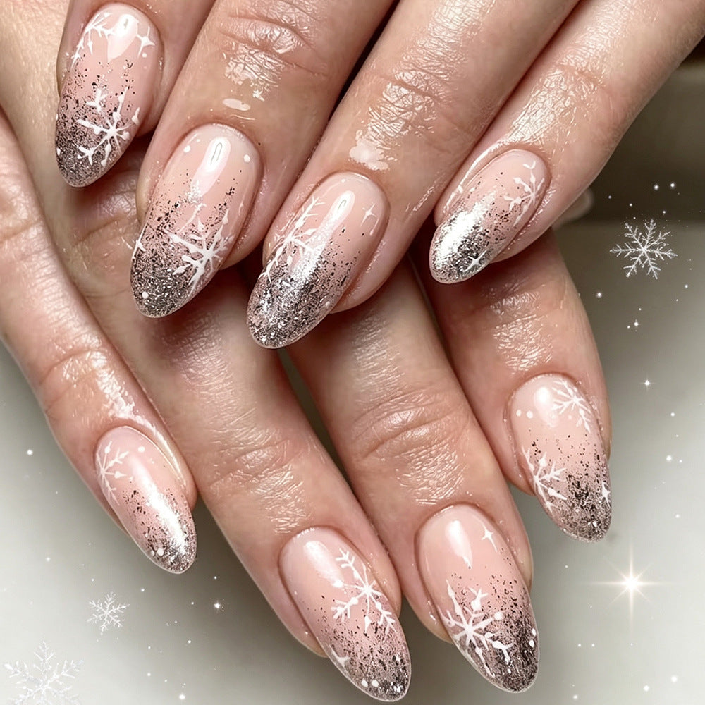 Schneeflocken Glitter Gel Nagelkunst Karnz