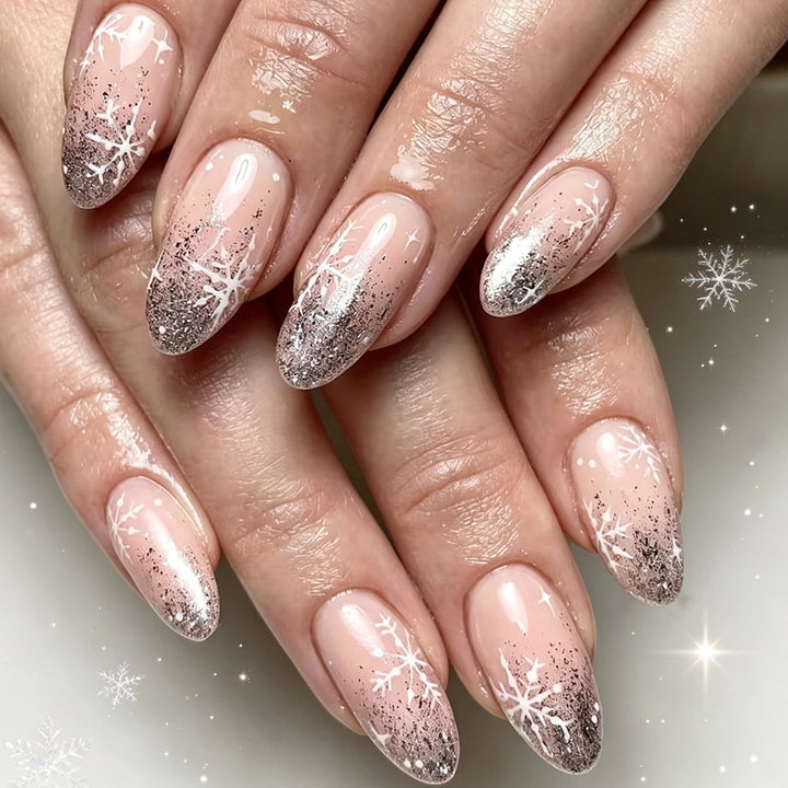 Schneeflocken Glitter Gel Nagelkunst Karnz